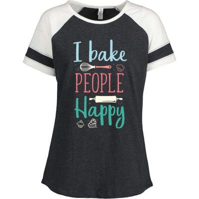 Funny Cookie Baking Love Baker Lover Best Baking Enza Ladies Jersey Colorblock Tee