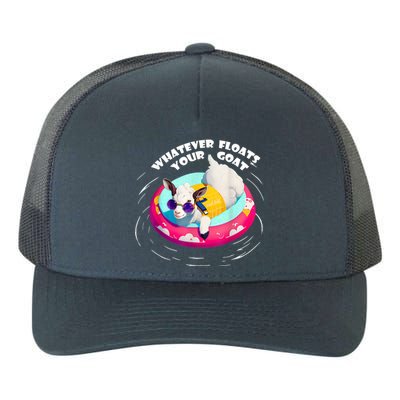 Funny Cute Baby Goat Whatever Floats Your Goat Yupoong Adult 5-Panel Trucker Hat