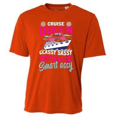 Funny Cruising Cruise Queen Classy Sassy Smart Assy Gift Cooling Performance Crew T-Shirt