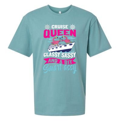 Funny Cruising Cruise Queen Classy Sassy Smart Assy Gift Sueded Cloud Jersey T-Shirt