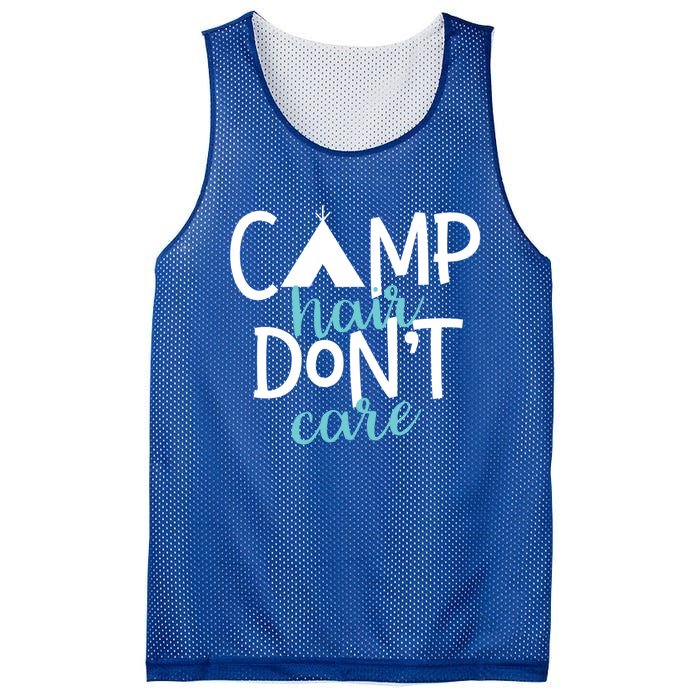 Funny Camping Cute Gift Camp Hair Dont Care Camping Gift Mesh Reversible Basketball Jersey Tank