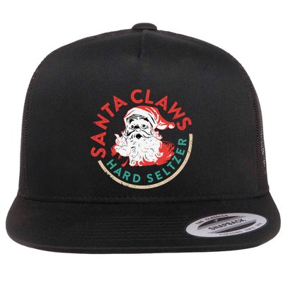 Funny Christmas Costume Santaclaws Hard Seltzer Flatbill Hat