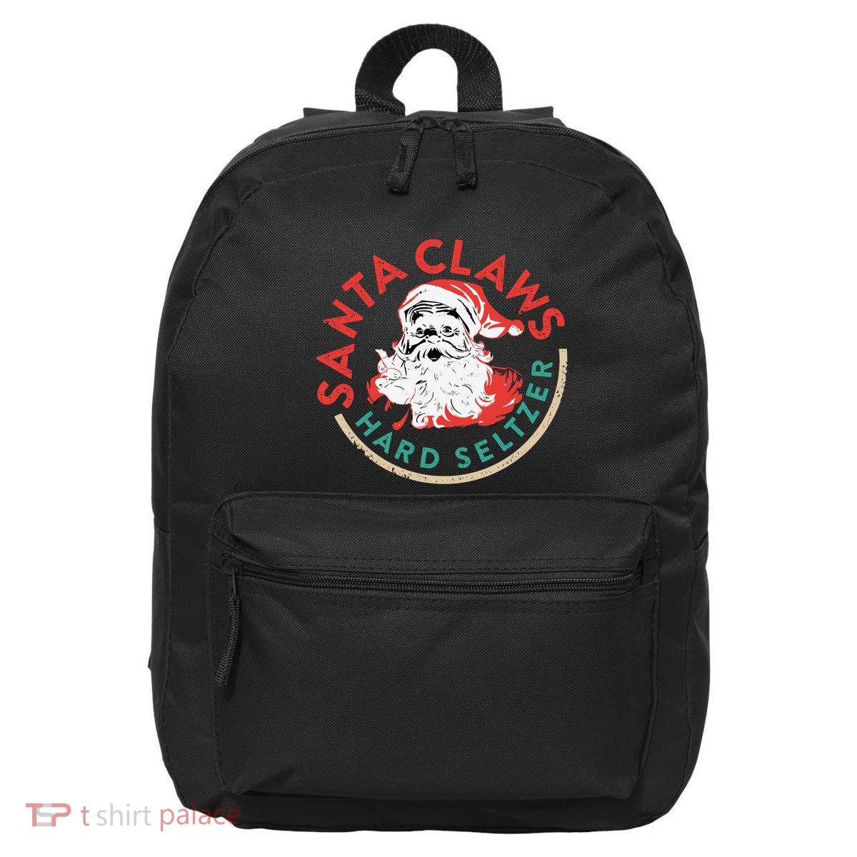 Funny Christmas Costume Santaclaws Hard Seltzer 16 in Basic Backpack