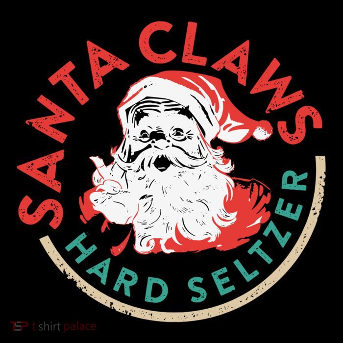 Funny Christmas Costume Santaclaws Hard Seltzer 16 in Basic Backpack