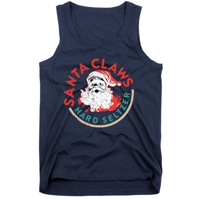 Funny Christmas Costume Santaclaws Hard Seltzer Tank Top