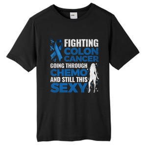 Fun Colon Cancer Awareness Colonoscopy Warrior Survivor Gift Great Gift Tall Fusion ChromaSoft Performance T-Shirt