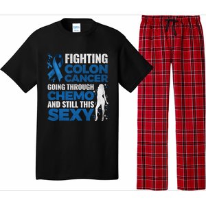 Fun Colon Cancer Awareness Colonoscopy Warrior Survivor Gift Great Gift Pajama Set