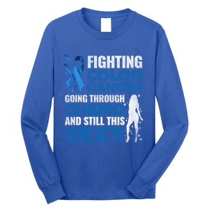 Fun Colon Cancer Awareness Colonoscopy Warrior Survivor Gift Great Gift Long Sleeve Shirt