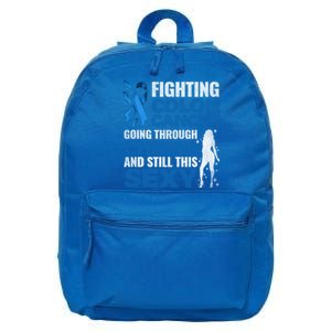 Fun Colon Cancer Awareness Colonoscopy Warrior Survivor Gift Great Gift 16 in Basic Backpack