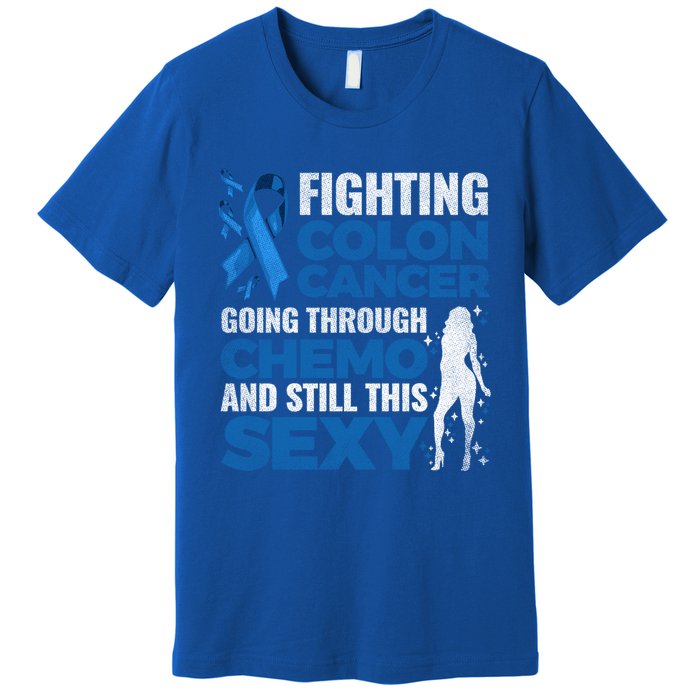 Fun Colon Cancer Awareness Colonoscopy Warrior Survivor Gift Great Gift Premium T-Shirt