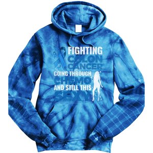 Fun Colon Cancer Awareness Colonoscopy Warrior Survivor Gift Great Gift Tie Dye Hoodie