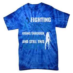 Fun Colon Cancer Awareness Colonoscopy Warrior Survivor Gift Great Gift Tie-Dye T-Shirt