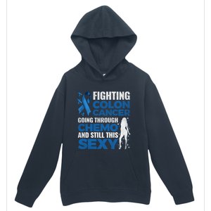 Fun Colon Cancer Awareness Colonoscopy Warrior Survivor Gift Great Gift Urban Pullover Hoodie