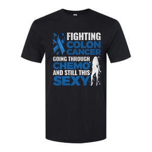 Fun Colon Cancer Awareness Colonoscopy Warrior Survivor Gift Great Gift Softstyle CVC T-Shirt