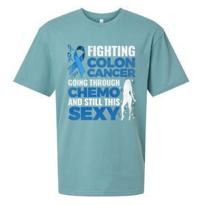 Fun Colon Cancer Awareness Colonoscopy Warrior Survivor Gift Great Gift Sueded Cloud Jersey T-Shirt