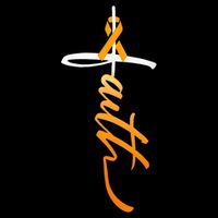 Faith Christian Cross Orange Ribbon MS Awareness Kids Hoodie