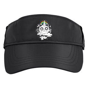 Funny Caticorn Cat Unicorn Girl Wo Kittycorn Adult Drive Performance Visor