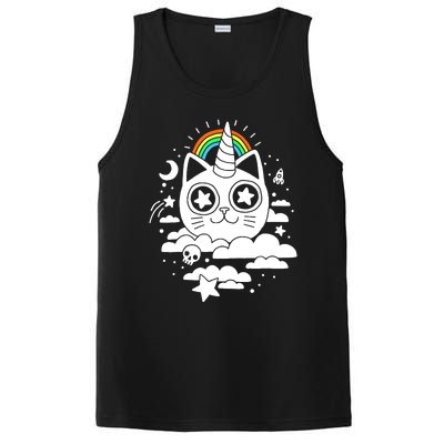 Funny Caticorn Cat Unicorn Girl Wo Kittycorn PosiCharge Competitor Tank