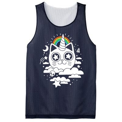 Funny Caticorn Cat Unicorn Girl Wo Kittycorn Mesh Reversible Basketball Jersey Tank