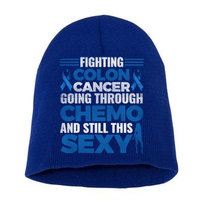 Fun Colon Cancer Awareness Colonoscopy Warrior Survivor Gift Meaningful Gift Short Acrylic Beanie