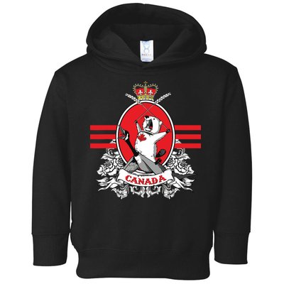 Funny Country Canada Screaming Beaver Mable Leaf Canadian Toddler Hoodie