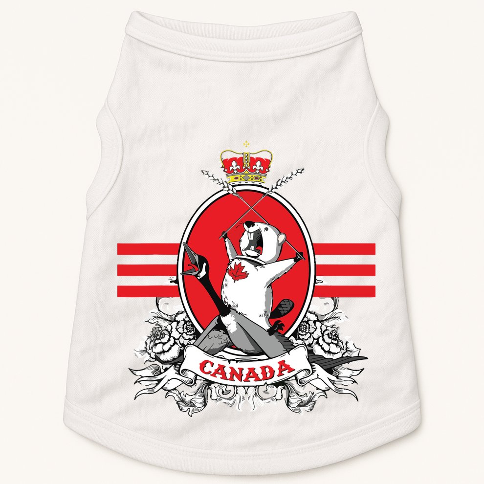 Funny Country Canada Screaming Beaver Mable Leaf Canadian Doggie Tank