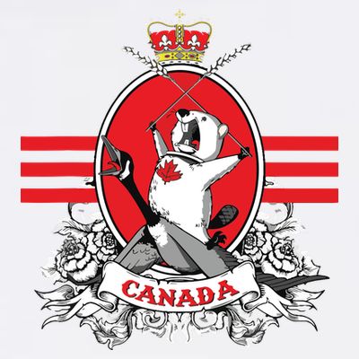 Funny Country Canada Screaming Beaver Mable Leaf Canadian T-Shirt