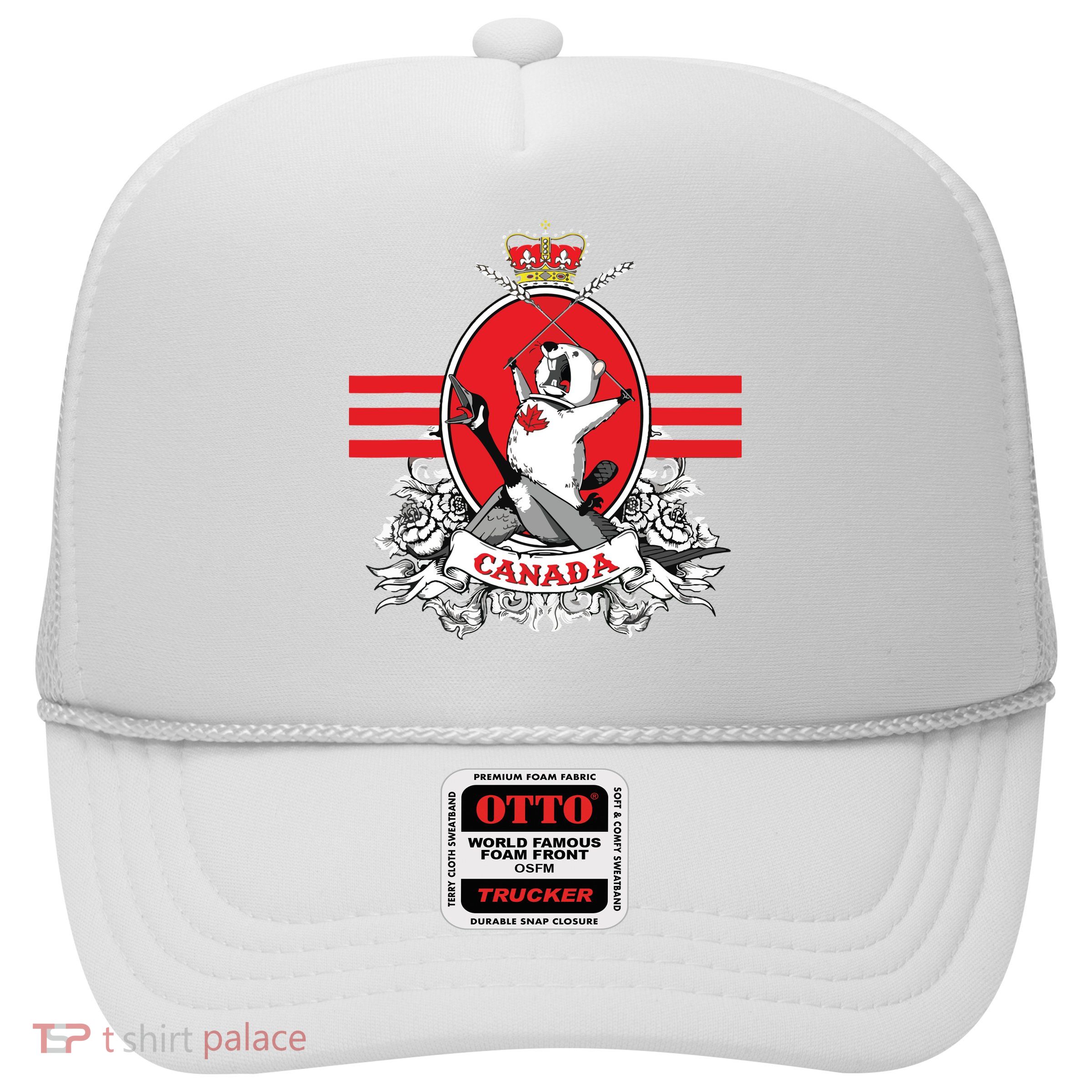 Funny Country Canada Screaming Beaver Mable Leaf Canadian Trucker Hat