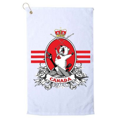 Funny Country Canada Screaming Beaver Mable Leaf Canadian Golf Towel