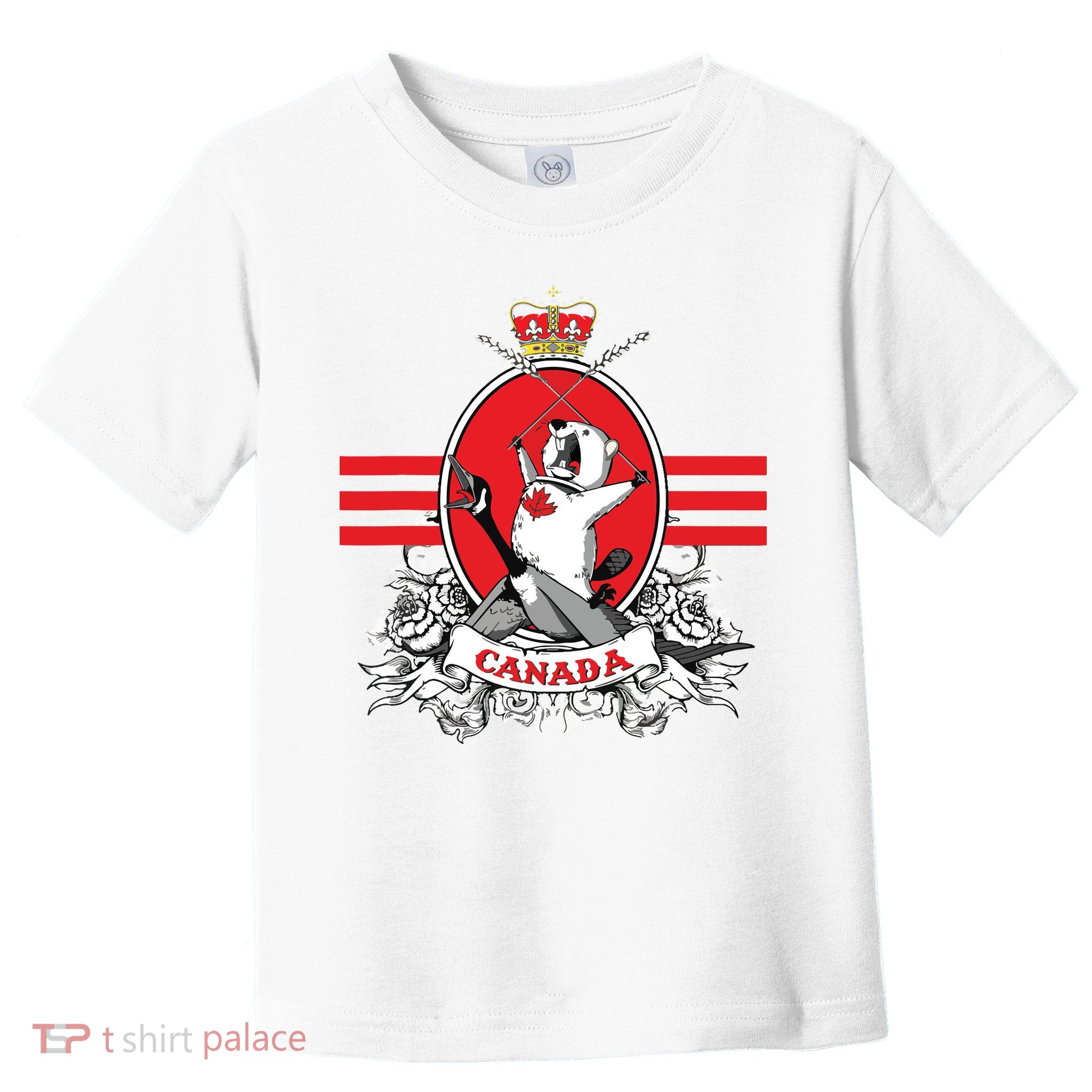 Funny Country Canada Screaming Beaver Mable Leaf Canadian Toddler T-Shirt
