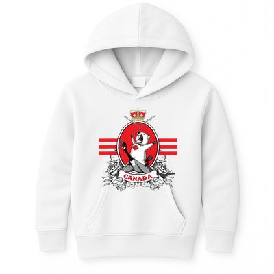 Funny Country Canada Screaming Beaver Mable Leaf Canadian Kids Hoodie