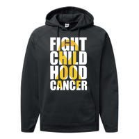 Fight Childhood Cancer Awareness Performance Fleece Hoodie