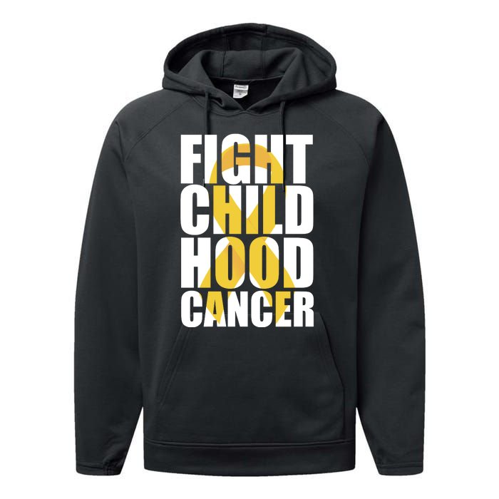 Fight Childhood Cancer Awareness Performance Fleece Hoodie