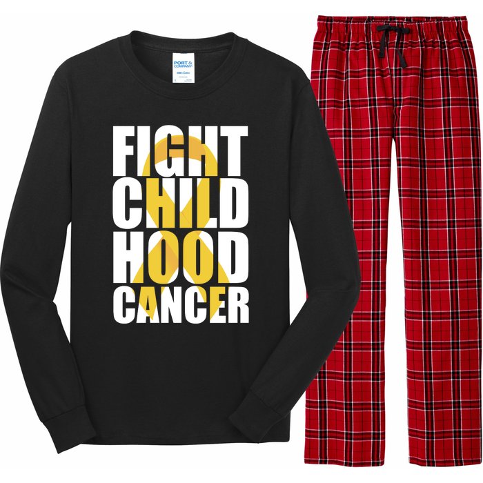 Fight Childhood Cancer Awareness Long Sleeve Pajama Set