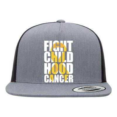 Fight Childhood Cancer Awareness Flat Bill Trucker Hat