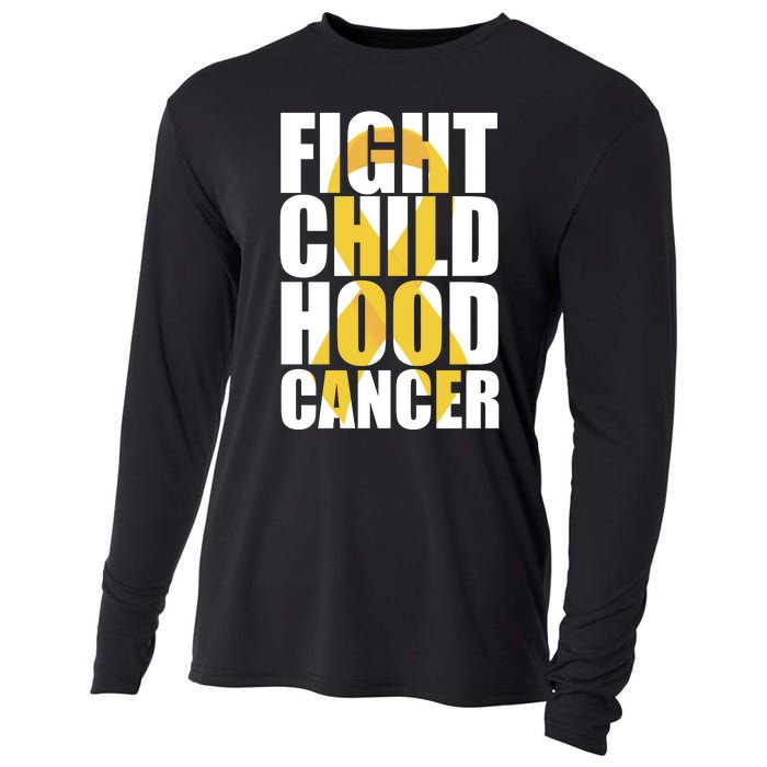 Fight Childhood Cancer Awareness Cooling Performance Long Sleeve Crew