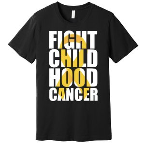 Fight Childhood Cancer Awareness Premium T-Shirt