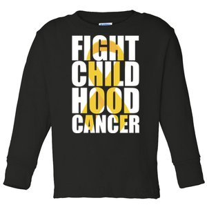 Fight Childhood Cancer Awareness Toddler Long Sleeve Shirt