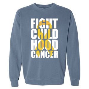 Fight Childhood Cancer Awareness Garment-Dyed Sweatshirt