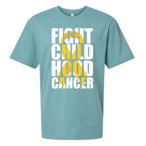 Fight Childhood Cancer Awareness Sueded Cloud Jersey T-Shirt