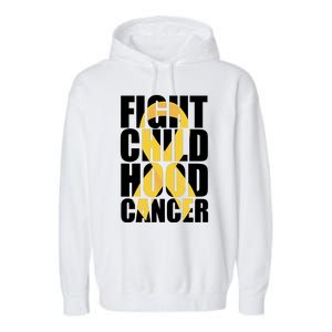 Fight Childhood Cancer Awareness Garment-Dyed Fleece Hoodie