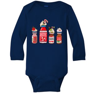 Funny Christmas Crna Pacu ER ED ICU Cricital Care Nurse Baby Long Sleeve Bodysuit