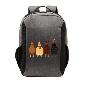 Funny Chicken Christmas Lights Santa Hat Cute Chicken Lover Vector Backpack