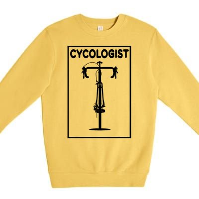 Funny Cycologist Cyclist Bike Lover Biking Cycling Gift Premium Crewneck Sweatshirt