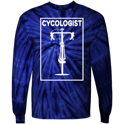 Funny Cycologist Cyclist Bike Lover Biking Cycling Gift Tie-Dye Long Sleeve Shirt