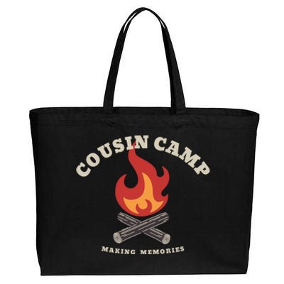 Fun Camping Campfire Graphic Cousin Camp Making Memories Gift Cotton Canvas Jumbo Tote