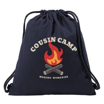 Fun Camping Campfire Graphic Cousin Camp Making Memories Gift Drawstring Bag