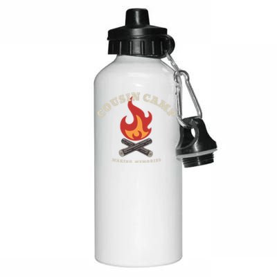 Fun Camping Campfire Graphic Cousin Camp Making Memories Gift Aluminum Water Bottle