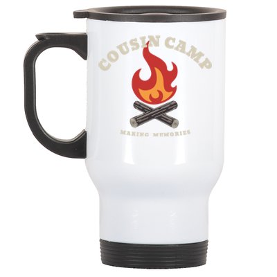 Fun Camping Campfire Graphic Cousin Camp Making Memories Gift Stainless Steel Travel Mug