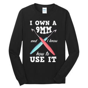 Funny Crocheting Crochet Tall Long Sleeve T-Shirt